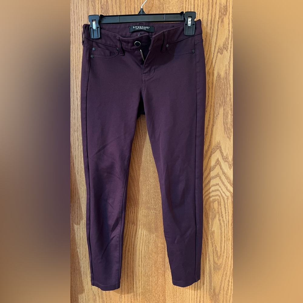 Liverpool Skinny Pants 0 petite - color plum